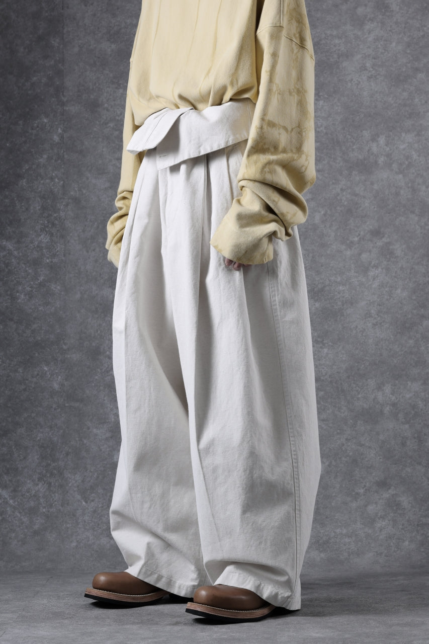 画像をギャラリービューアに読み込む, atelier AMBER TURN BACK PANTS PIG PT (white)