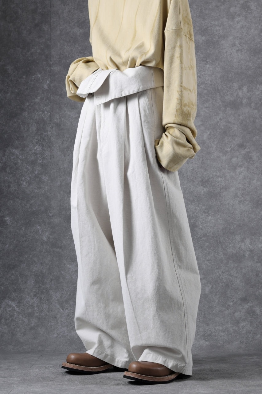 画像をギャラリービューアに読み込む, atelier AMBER TURN BACK PANTS PIG PT (white)