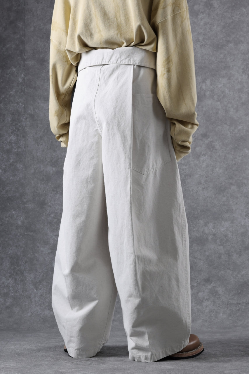 画像をギャラリービューアに読み込む, atelier AMBER TURN BACK PANTS PIG PT (white)
