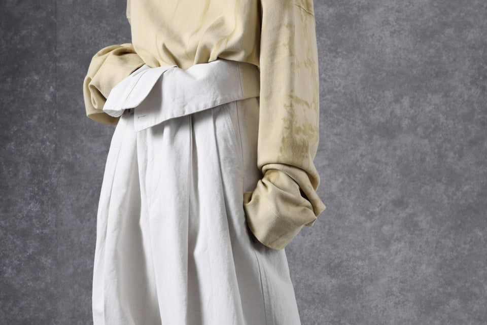 画像をギャラリービューアに読み込む, atelier AMBER TURN BACK PANTS PIG PT (white)