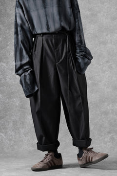 画像をギャラリービューアに読み込む, atelier AMBER COTTON SATIN TAPERED WIDE PANTS (black)