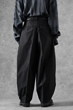 画像をギャラリービューアに読み込む, atelier AMBER COTTON SATIN TAPERED WIDE PANTS (black)