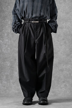 画像をギャラリービューアに読み込む, atelier AMBER COTTON SATIN TAPERED WIDE PANTS (black)