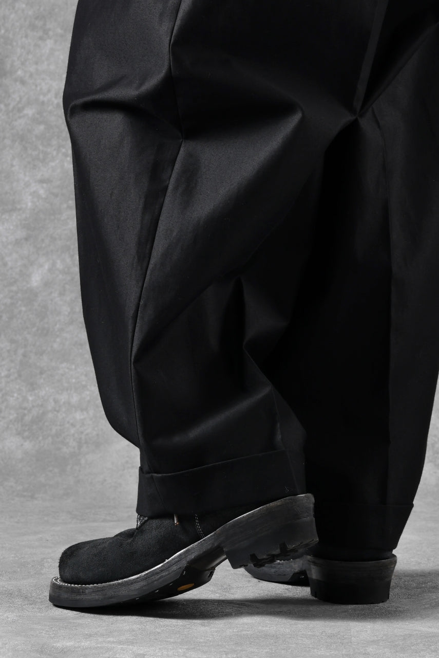 画像をギャラリービューアに読み込む, atelier AMBER COTTON SATIN TAPERED WIDE PANTS (black)