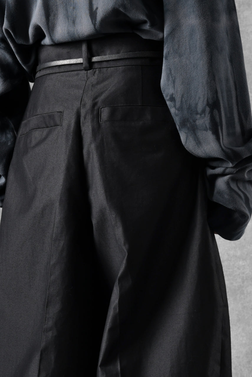 画像をギャラリービューアに読み込む, atelier AMBER COTTON SATIN TAPERED WIDE PANTS (black)