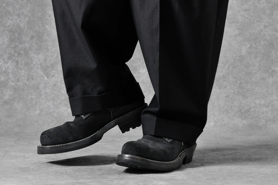 画像をギャラリービューアに読み込む, atelier AMBER COTTON SATIN TAPERED WIDE PANTS (black)