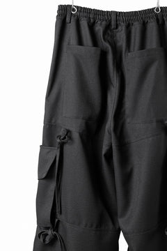 画像をギャラリービューアに読み込む, A.F ARTEFACT KNOTTING DETAIL TWILL VOLUME PANTS (BLACK)