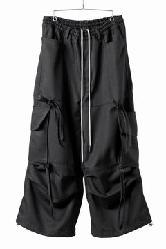 画像をギャラリービューアに読み込む, A.F ARTEFACT KNOTTING DETAIL TWILL VOLUME PANTS (BLACK)