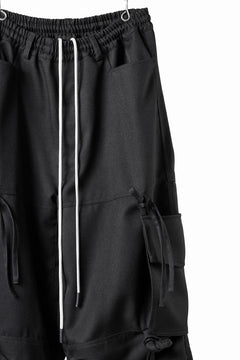 画像をギャラリービューアに読み込む, A.F ARTEFACT KNOTTING DETAIL TWILL VOLUME PANTS (BLACK)