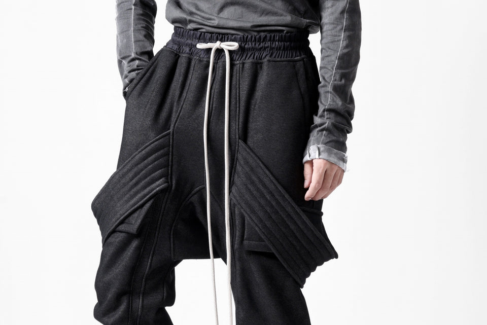 画像をギャラリービューアに読み込む, A.F ARTEFACT BOMBER HEAT BELTED SARROUEL CARGO PANTS (MIX BLACK)