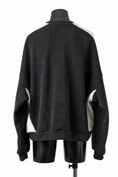 画像をギャラリービューアに読み込む, A.F ARTEFACT MODUROY KNIT TOPS (BLACK x IVORY)