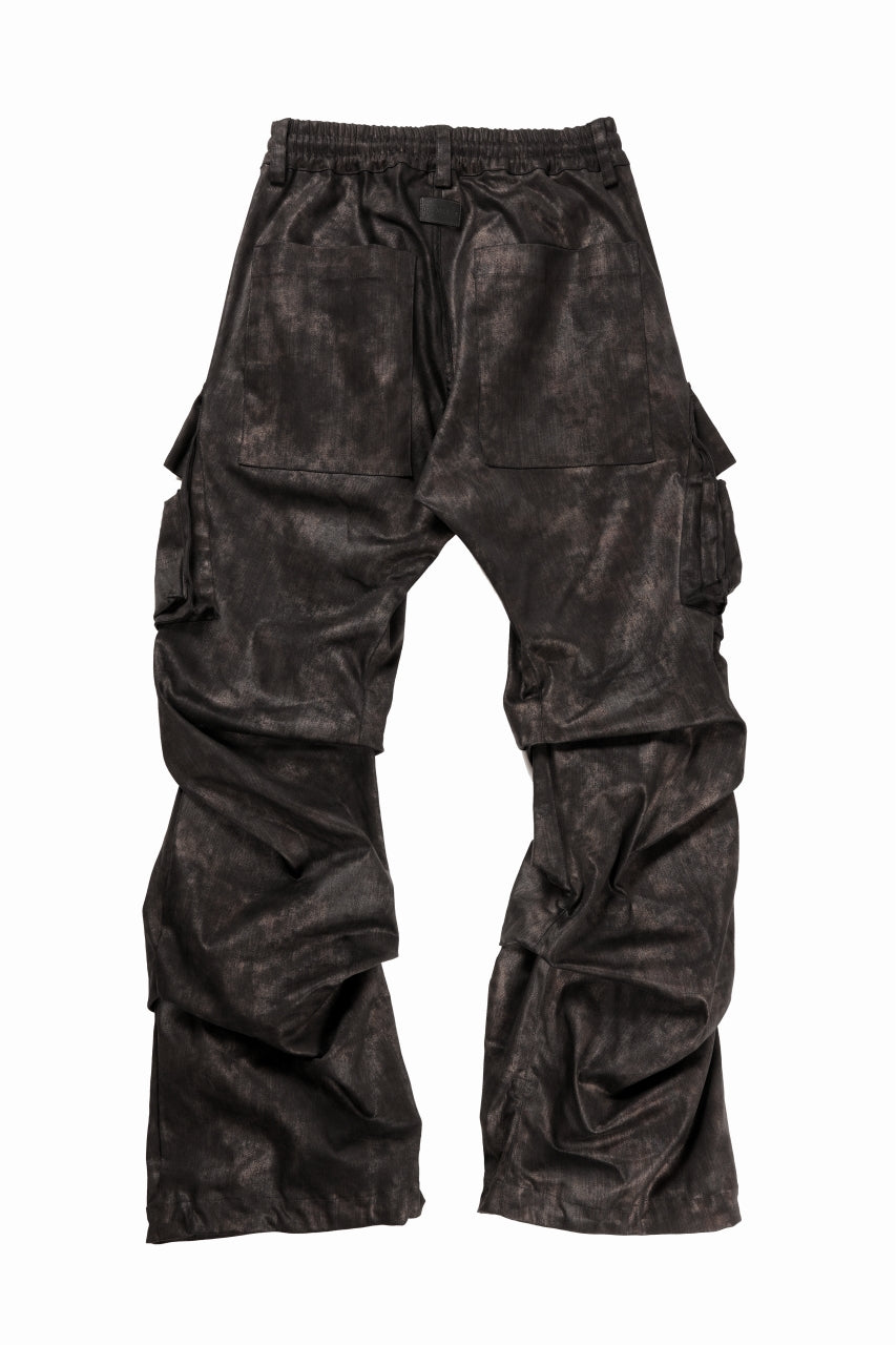 画像をギャラリービューアに読み込む, A.F ARTEFACT TUCK CARGO PANTS / METAL STEAM CAMOUFLAGE (BLACK×BROWN)