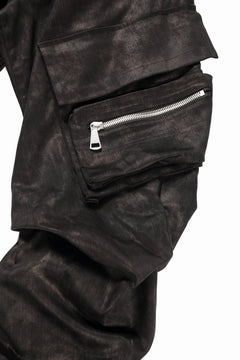 画像をギャラリービューアに読み込む, A.F ARTEFACT TUCK CARGO PANTS / METAL STEAM CAMOUFLAGE (BLACK×BROWN)