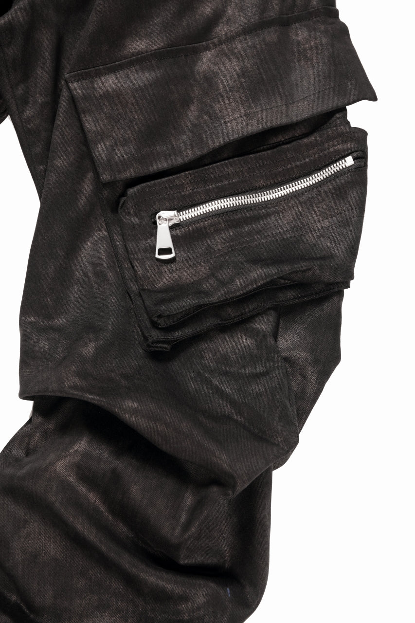 画像をギャラリービューアに読み込む, A.F ARTEFACT TUCK CARGO PANTS / METAL STEAM CAMOUFLAGE (BLACK×BROWN)
