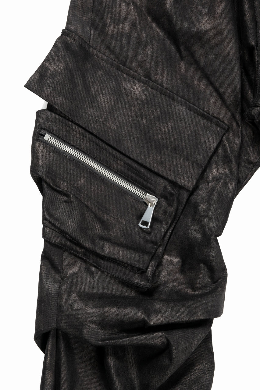 画像をギャラリービューアに読み込む, A.F ARTEFACT TUCK CARGO PANTS / METAL STEAM CAMOUFLAGE (BLACK×BROWN)
