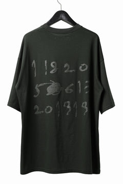 画像をギャラリービューアに読み込む, A.F ARTEFACT NUMBERRING PRINT OVER SIZED S/S TEE (KHAKI)