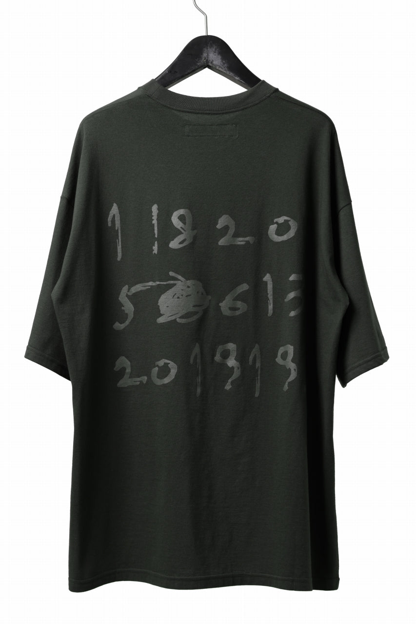 画像をギャラリービューアに読み込む, A.F ARTEFACT NUMBERRING PRINT OVER SIZED S/S TEE (KHAKI)