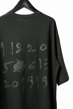 画像をギャラリービューアに読み込む, A.F ARTEFACT NUMBERRING PRINT OVER SIZED S/S TEE (KHAKI)