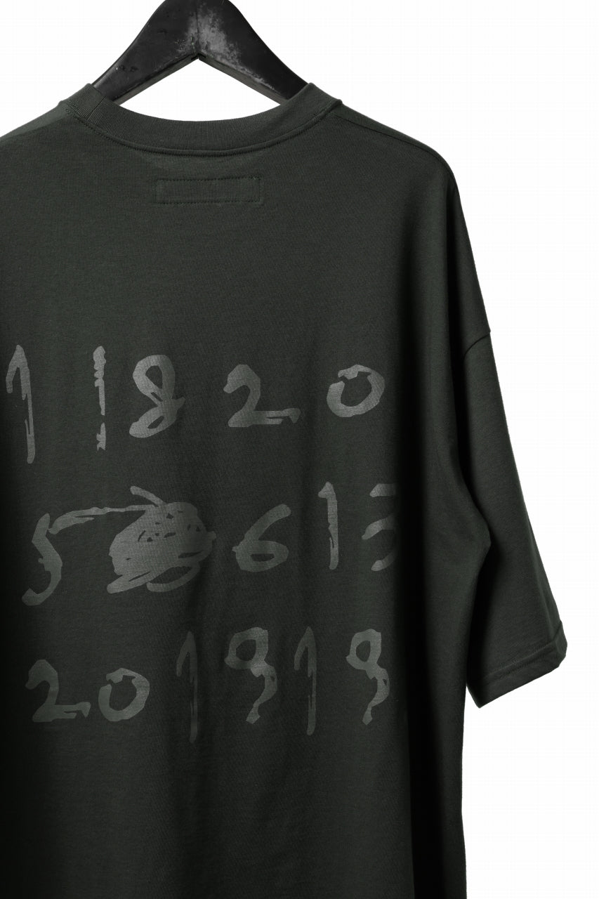 画像をギャラリービューアに読み込む, A.F ARTEFACT NUMBERRING PRINT OVER SIZED S/S TEE (KHAKI)