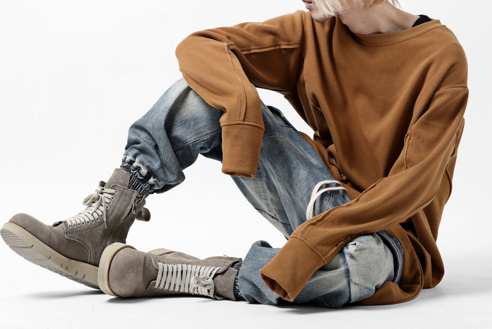Load image into Gallery viewer, A.F ARTEFACT x Portaille LACE-UP SIDE ZIP BOOTS / SOFT SUEDE (GREIGE)