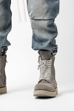 Load image into Gallery viewer, A.F ARTEFACT x Portaille LACE-UP SIDE ZIP BOOTS / SOFT SUEDE (GREIGE)