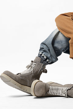 Load image into Gallery viewer, A.F ARTEFACT x Portaille LACE-UP SIDE ZIP BOOTS / SOFT SUEDE (GREIGE)
