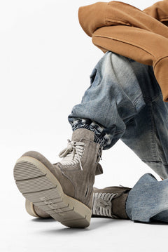 Load image into Gallery viewer, A.F ARTEFACT x Portaille LACE-UP SIDE ZIP BOOTS / SOFT SUEDE (GREIGE)