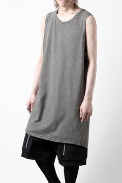 画像をギャラリービューアに読み込む, A.F ARTEFACT LOOSEY LONG TANK TOP / MICRO STRIPE JERSEY (BLACK x IVORY)
