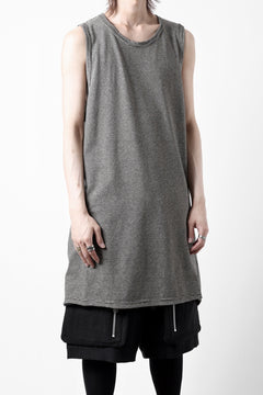画像をギャラリービューアに読み込む, A.F ARTEFACT LOOSEY LONG TANK TOP / MICRO STRIPE JERSEY (BLACK x IVORY)