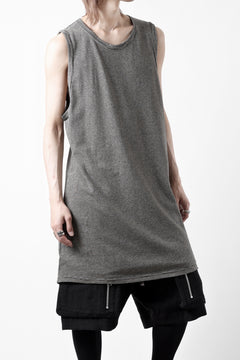 画像をギャラリービューアに読み込む, A.F ARTEFACT LOOSEY LONG TANK TOP / MICRO STRIPE JERSEY (BLACK x IVORY)