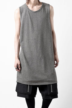 画像をギャラリービューアに読み込む, A.F ARTEFACT LOOSEY LONG TANK TOP / MICRO STRIPE JERSEY (BLACK x IVORY)