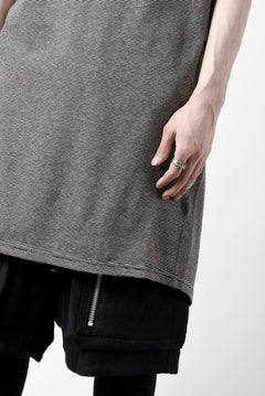 画像をギャラリービューアに読み込む, A.F ARTEFACT LOOSEY LONG TANK TOP / MICRO STRIPE JERSEY (BLACK x IVORY)