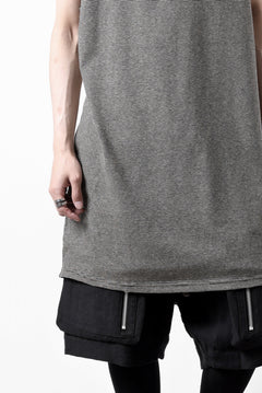 画像をギャラリービューアに読み込む, A.F ARTEFACT LOOSEY LONG TANK TOP / MICRO STRIPE JERSEY (BLACK x IVORY)