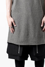 画像をギャラリービューアに読み込む, A.F ARTEFACT LOOSEY LONG TANK TOP / MICRO STRIPE JERSEY (BLACK x IVORY)