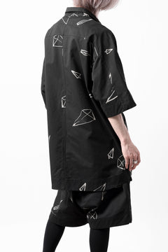 画像をギャラリービューアに読み込む, A.F ARTEFACT PYRA PATTERN PRINT H/S COVER-ALL SHIRT (BLACK)