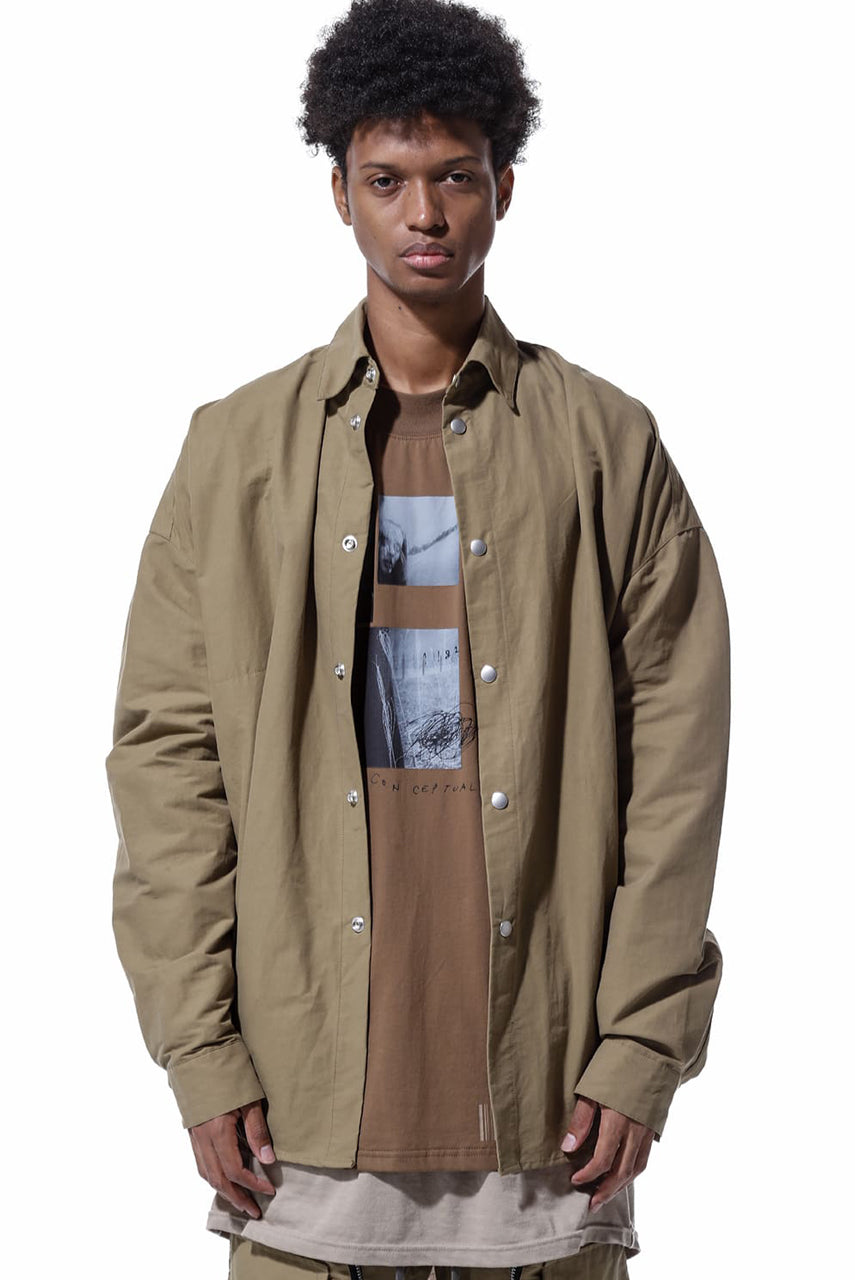 画像をギャラリービューアに読み込む, A.F ARTEFACT SNAPPED COCOON SHIRT (BEIGE)