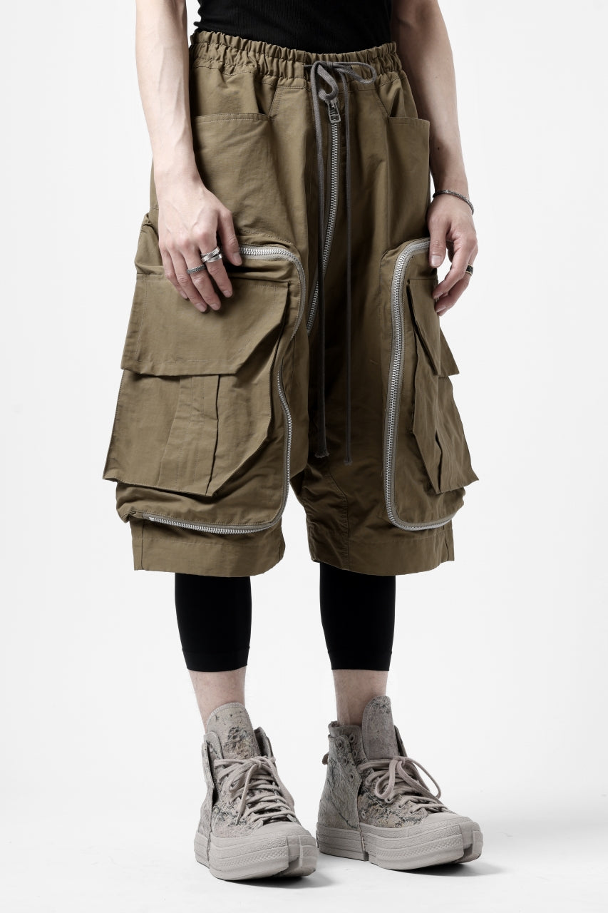 画像をギャラリービューアに読み込む, A.F ARTEFACT RADICAL-ZIP MILITARY SARROUEL SHORTS (BEIGE)