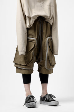 画像をギャラリービューアに読み込む, A.F ARTEFACT RADICAL-ZIP MILITARY SARROUEL SHORTS (BEIGE)