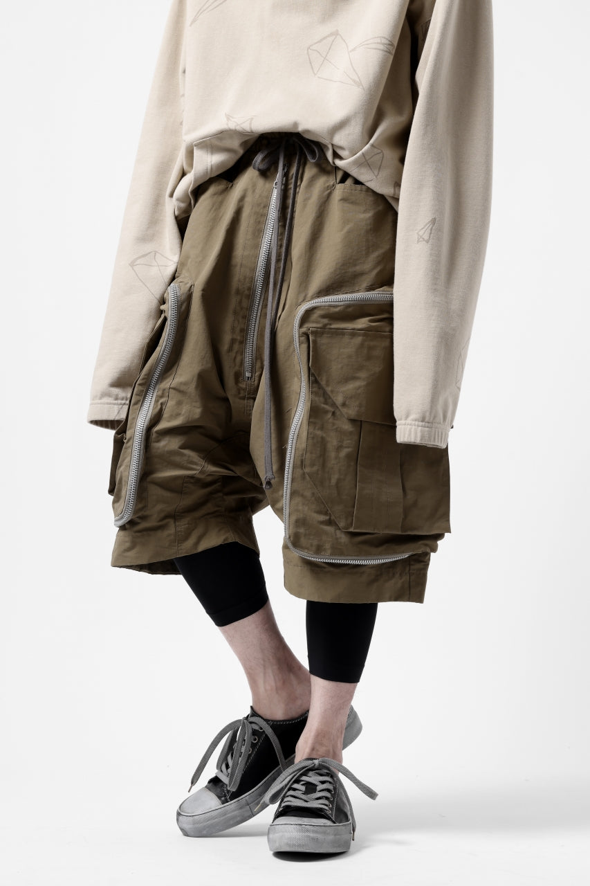 画像をギャラリービューアに読み込む, A.F ARTEFACT RADICAL-ZIP MILITARY SARROUEL SHORTS (BEIGE)