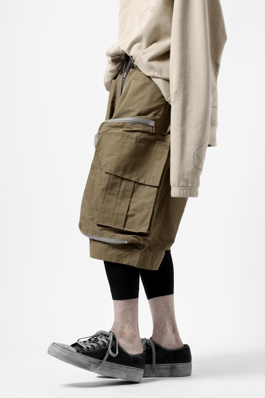 画像をギャラリービューアに読み込む, A.F ARTEFACT RADICAL-ZIP MILITARY SARROUEL SHORTS (BEIGE)