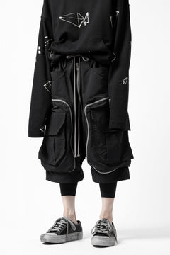 画像をギャラリービューアに読み込む, A.F ARTEFACT RADICAL-ZIP MILITARY SARROUEL SHORTS (BLACK)