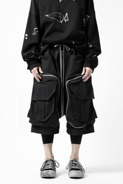 画像をギャラリービューアに読み込む, A.F ARTEFACT RADICAL-ZIP MILITARY SARROUEL SHORTS (BLACK)