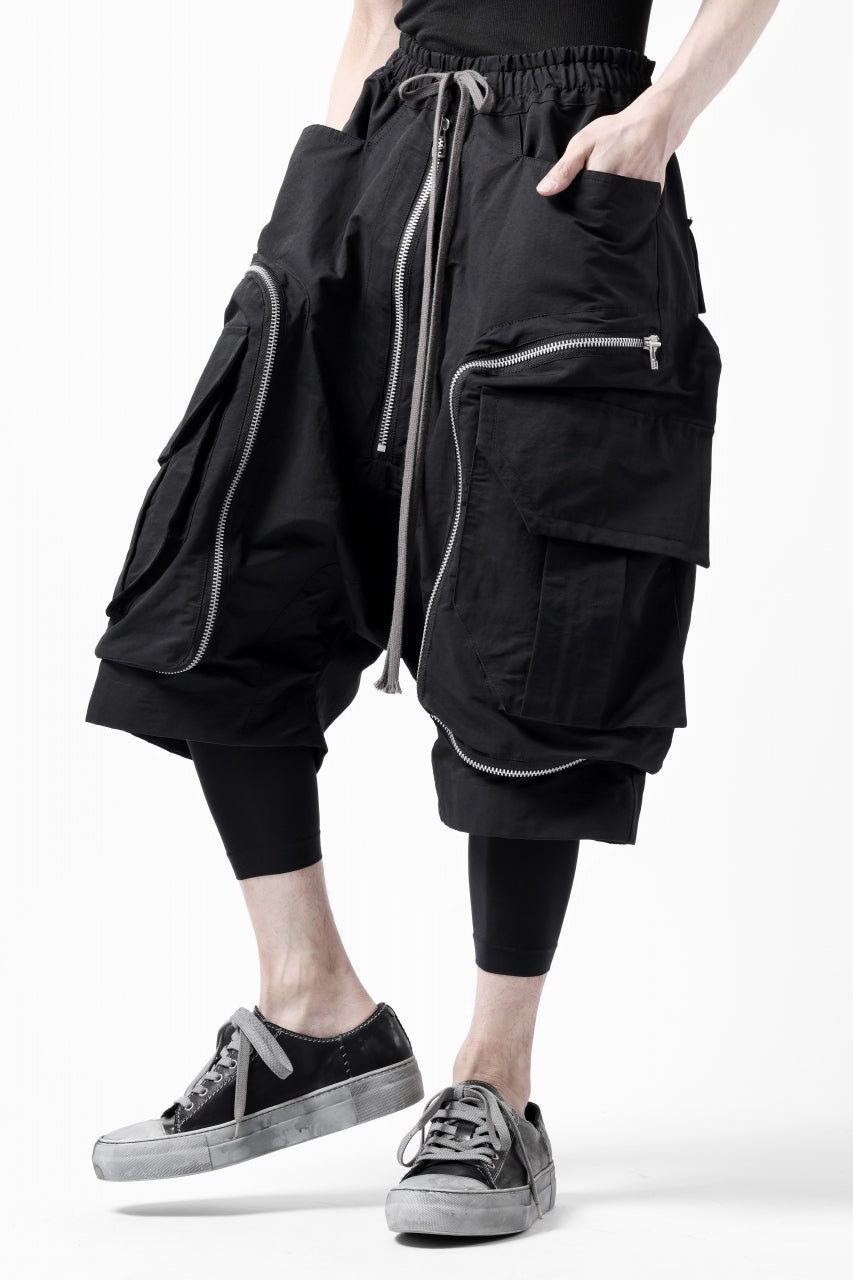 画像をギャラリービューアに読み込む, A.F ARTEFACT RADICAL-ZIP MILITARY SARROUEL SHORTS (BLACK)