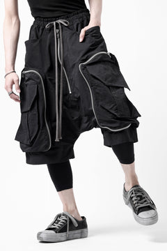 画像をギャラリービューアに読み込む, A.F ARTEFACT RADICAL-ZIP MILITARY SARROUEL SHORTS (BLACK)