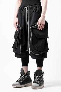 画像をギャラリービューアに読み込む, A.F ARTEFACT RADICAL-ZIP MILITARY SARROUEL SHORTS (BLACK)