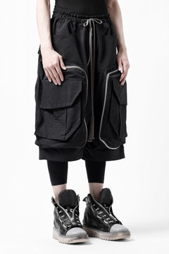 画像をギャラリービューアに読み込む, A.F ARTEFACT RADICAL-ZIP MILITARY SARROUEL SHORTS (BLACK)