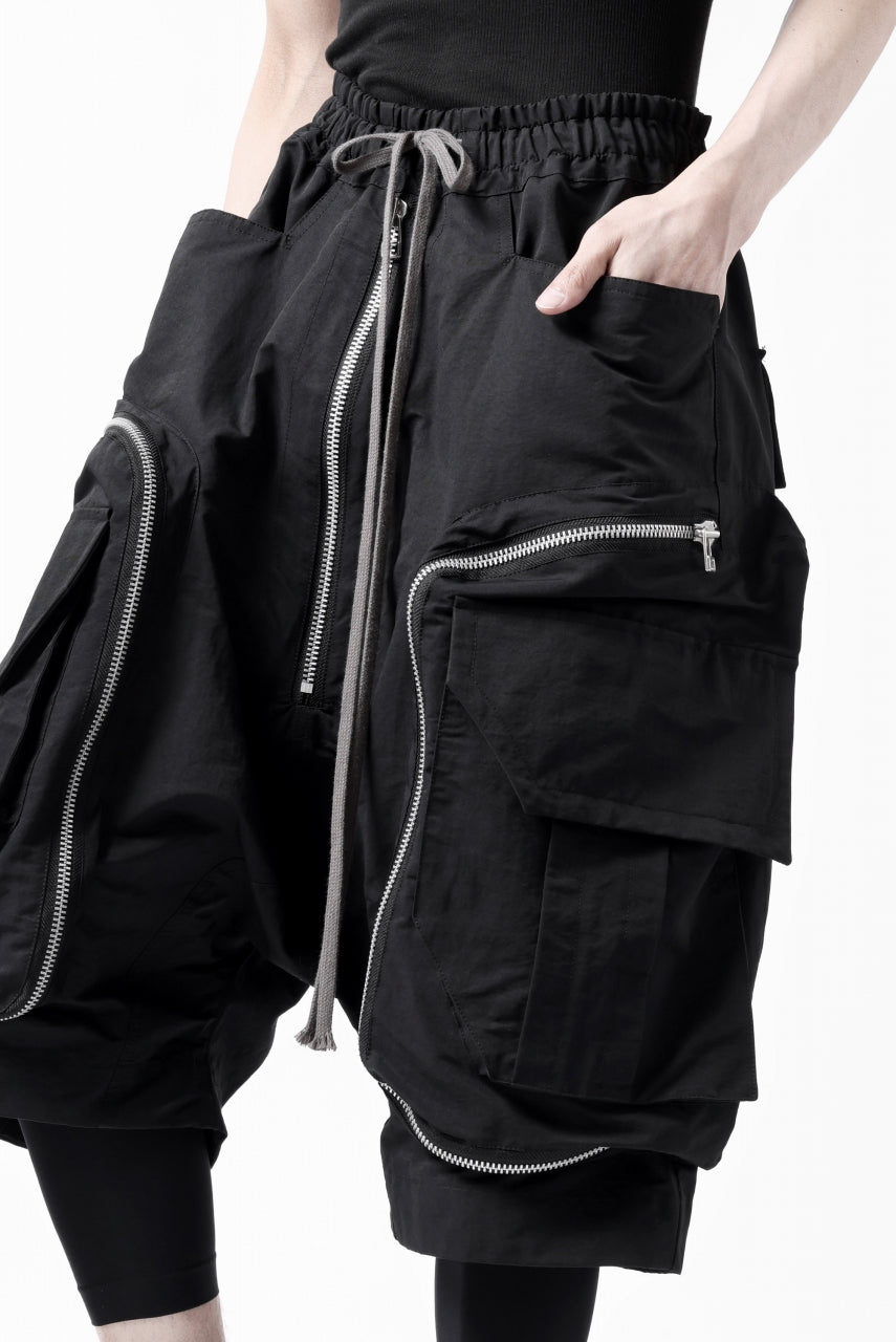 画像をギャラリービューアに読み込む, A.F ARTEFACT RADICAL-ZIP MILITARY SARROUEL SHORTS (BLACK)