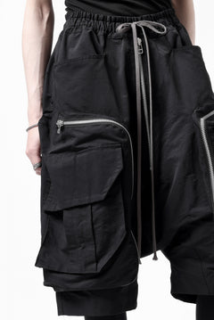 画像をギャラリービューアに読み込む, A.F ARTEFACT RADICAL-ZIP MILITARY SARROUEL SHORTS (BLACK)