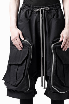 画像をギャラリービューアに読み込む, A.F ARTEFACT RADICAL-ZIP MILITARY SARROUEL SHORTS (BLACK)