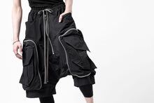 画像をギャラリービューアに読み込む, A.F ARTEFACT RADICAL-ZIP MILITARY SARROUEL SHORTS (BLACK)